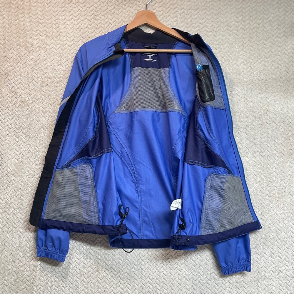 Brooks Womens Large Blue Shelter Tech Full Zip Running Vented Jacket Activewear - Picture 10 of 12